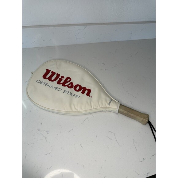 Wilson Ceramic Staff Sentra Tennis Racquet w/ Original Cover – Vintage 80s - Picture 7 of 8